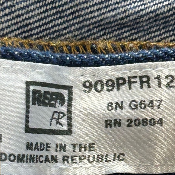 Reed‎ FR CAT 2 Men's Denim Jeans Blue Relaxed Fit Flame Resistant Work 36 x 37 - Picture 5 of 6